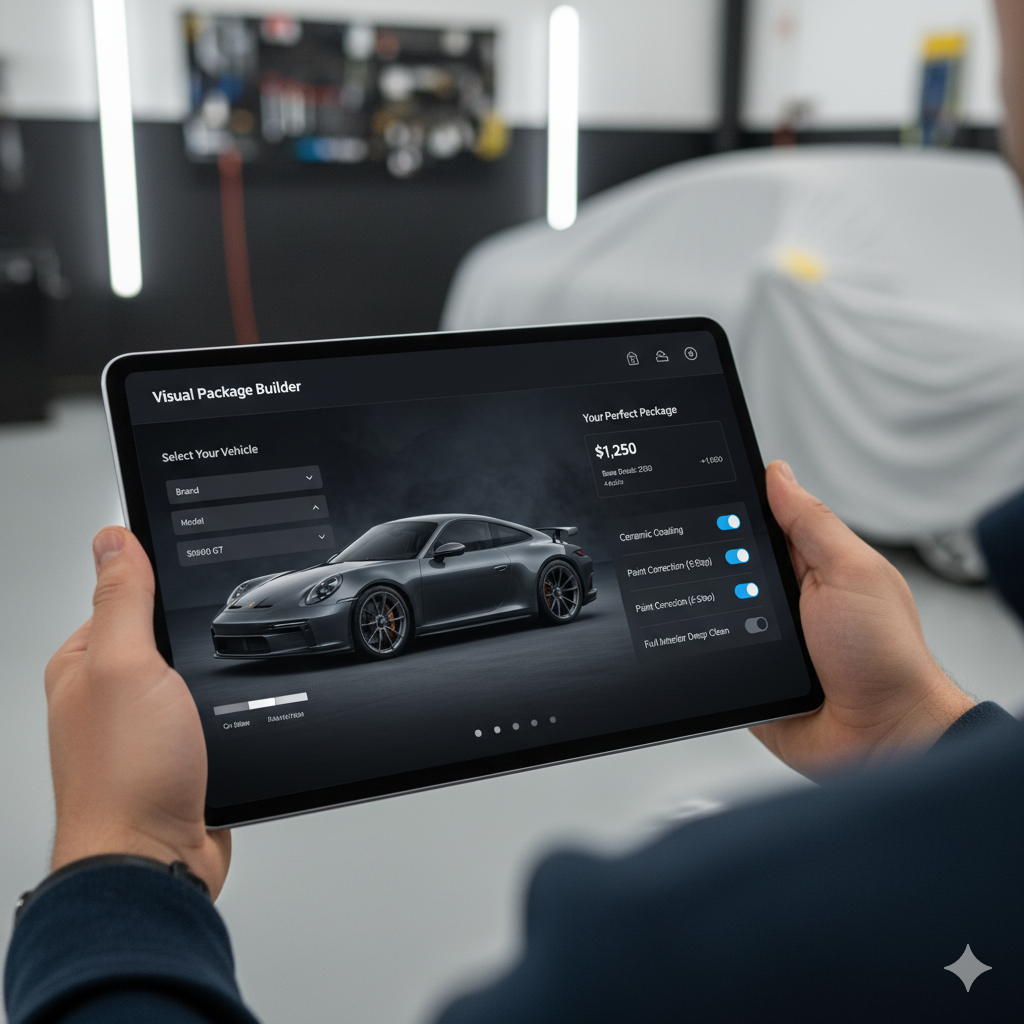 Digitalt showroom for bilpleje og poleringstjenester