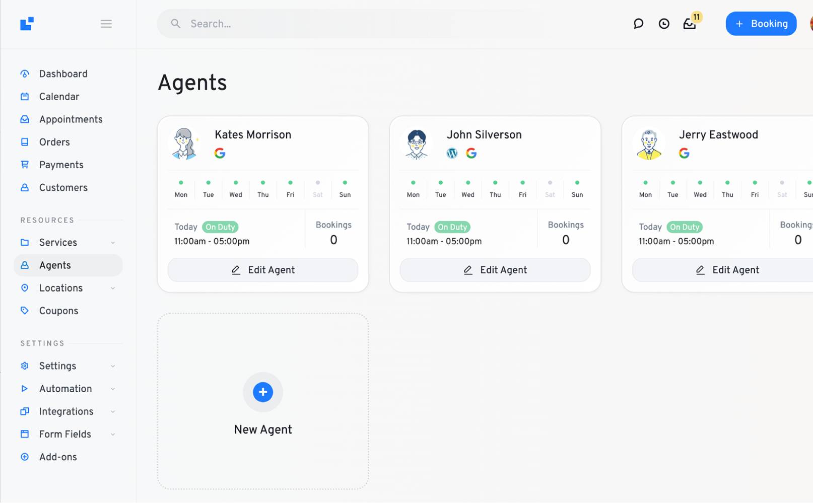 Screenshot of the mobile team app.